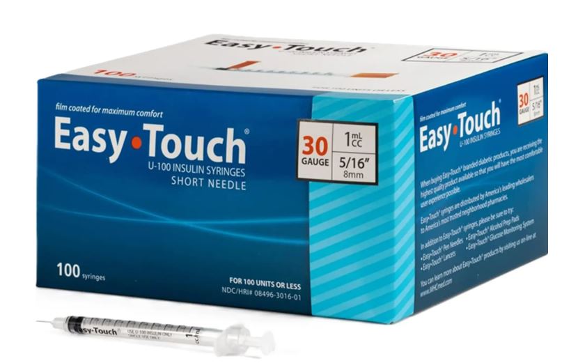 EASYTOUCH U-100, 30G, 1CC, 5/16″ (8MM)