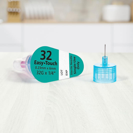 Easy Touch Insulin Pen Needles, 32G, 1/4-Inch/6mm, Box of 100 ( FREE SHIPPING )