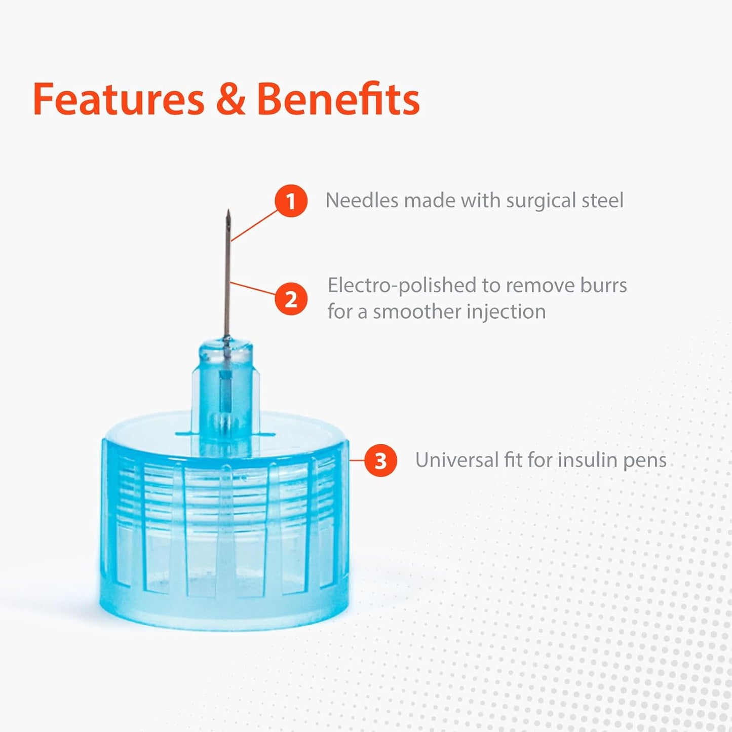 Easy Touch Insulin Pen Needles 31G, 1/4-Inch/6mm, Box of 100 ( FREE SHIPPING)