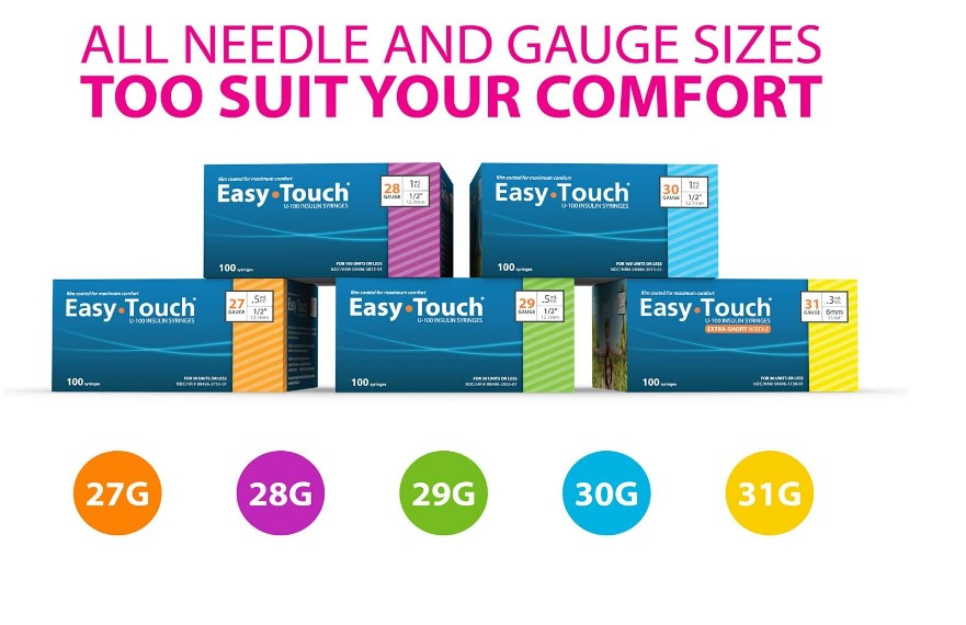 Easy Touch U-100, 31G, 5/16” 8mm, .5cc (1) bag of 10 ( FREE SHIPPING)