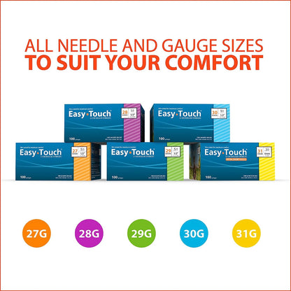 EasyTouch U-100-31G 0.3cc/mL, 5/16" 8mm (Box of 100) ( FREE SHIPPING)