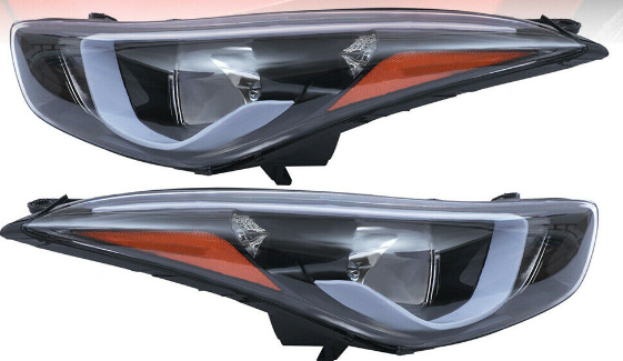 Headlights Left and Right Pair For Hyundai Elantra 2014 2015 2016