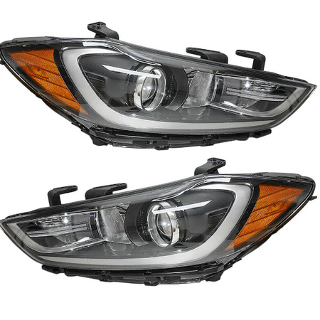 Pair Left & Right Headlights Front Headlamps For 2017 2018 Hyundai Elantra