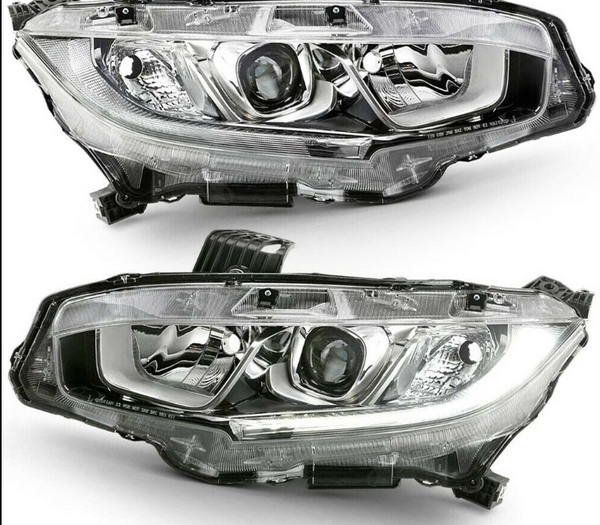 Headlight Assembly For 2016-2018 Honda Civic Headlamps Left + Right